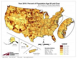 Percent of Population Age 65 and Over, 2010 Census